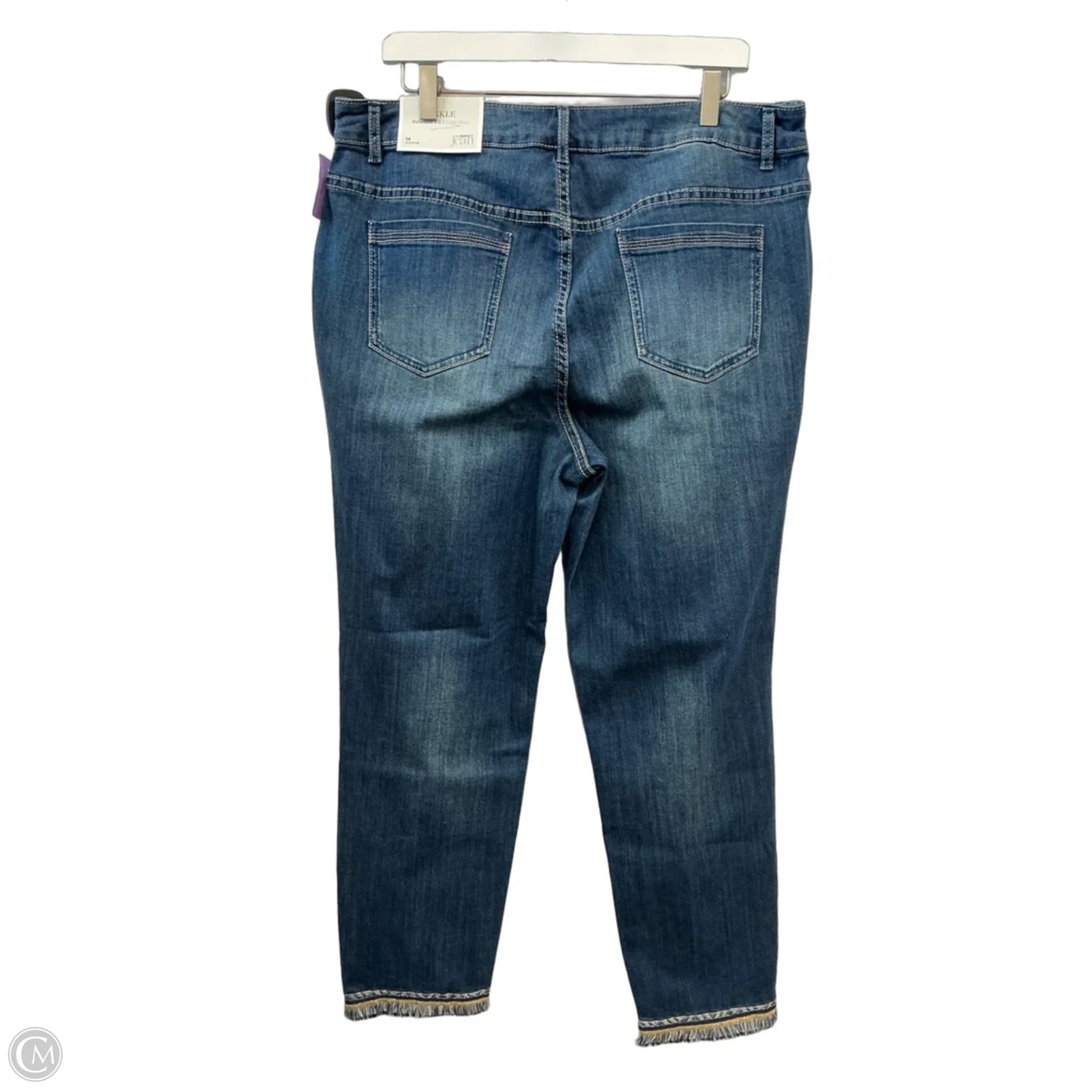 Jeans Straight By Christopher And Banks In Blue Denim, Size: 14