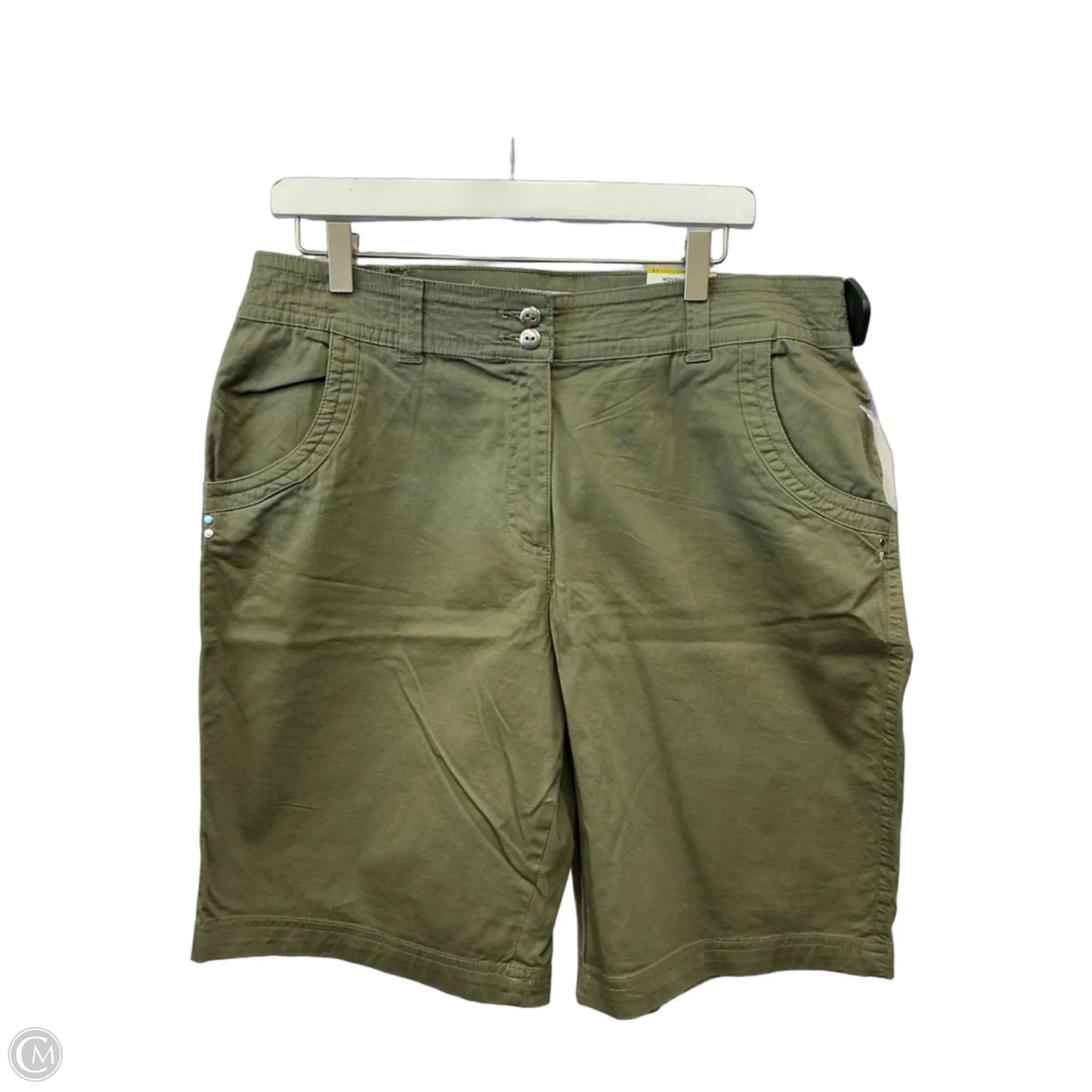Shorts By Karen Scott In Green, Size: 14