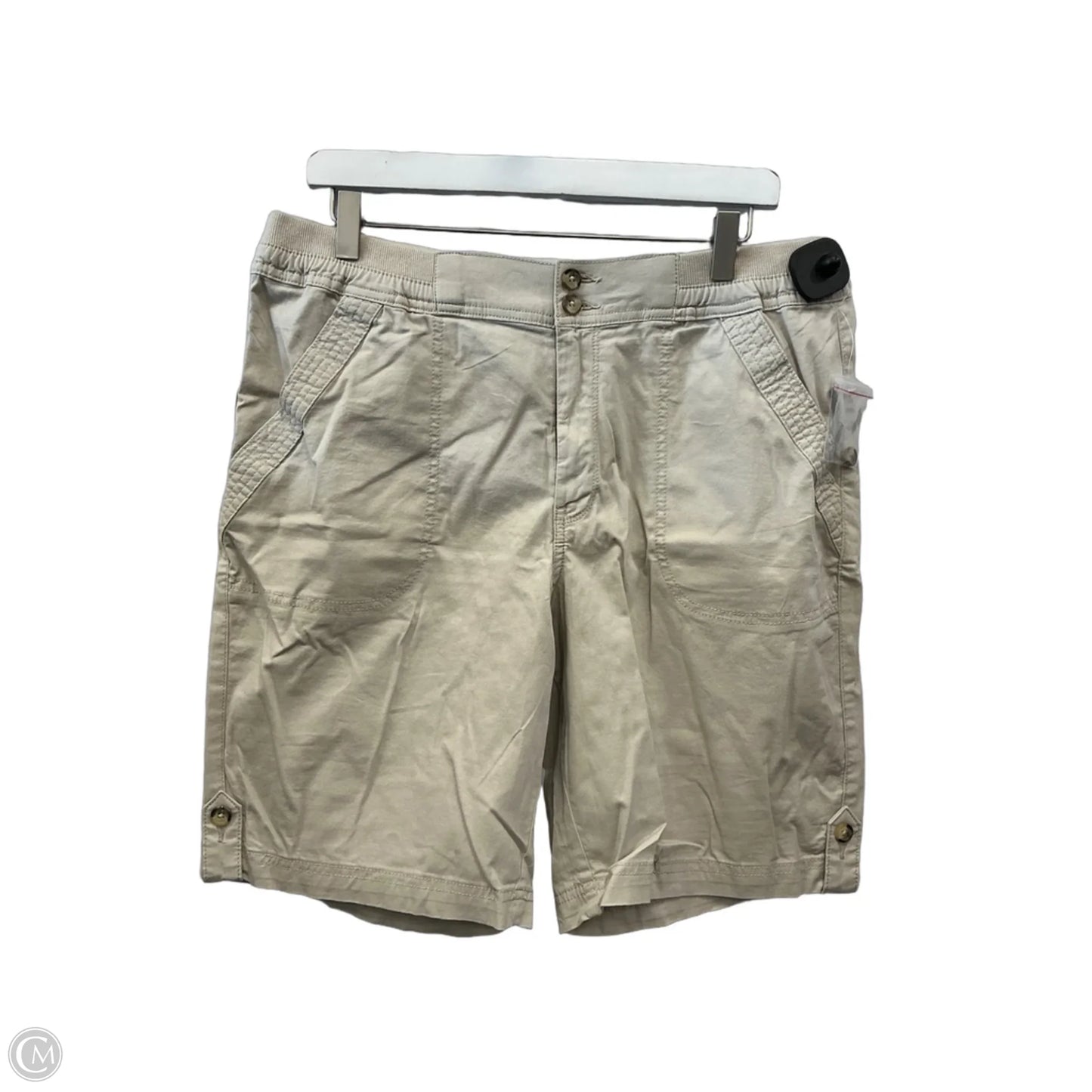 Shorts By Karen Scott In Beige, Size: 14
