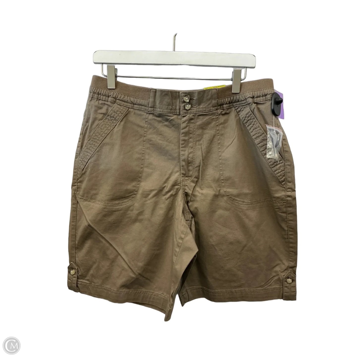 Shorts By Karen Scott In Brown, Size: 14