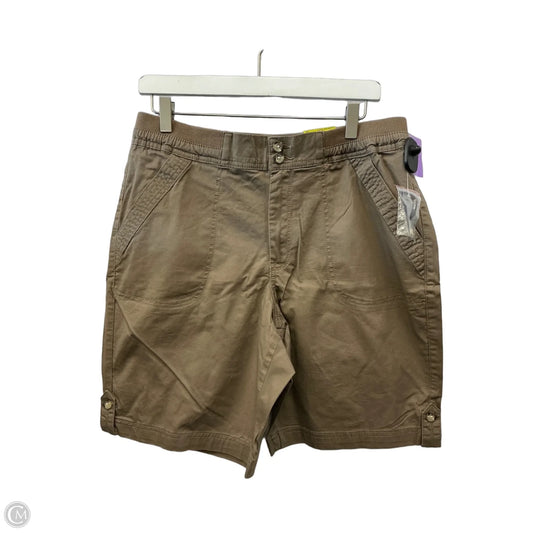 Shorts By Karen Scott In Brown, Size: 14