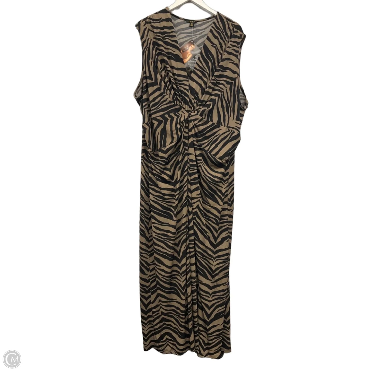 Dress Casual Maxi By Iman Hsn In Zebra Print, Size: 3x