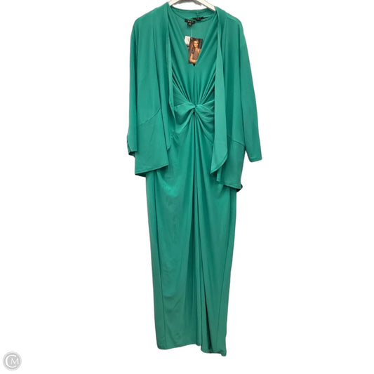Dress Set 2pc By Iman Hsn In Green, Size: 3x