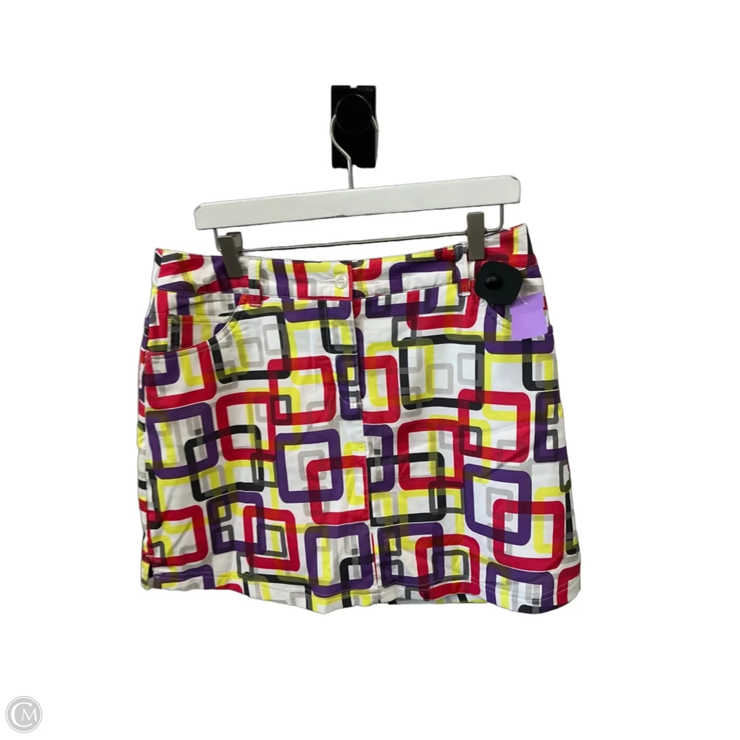 Athletic Skort By Slazenger In Purple & Yellow, Size: M