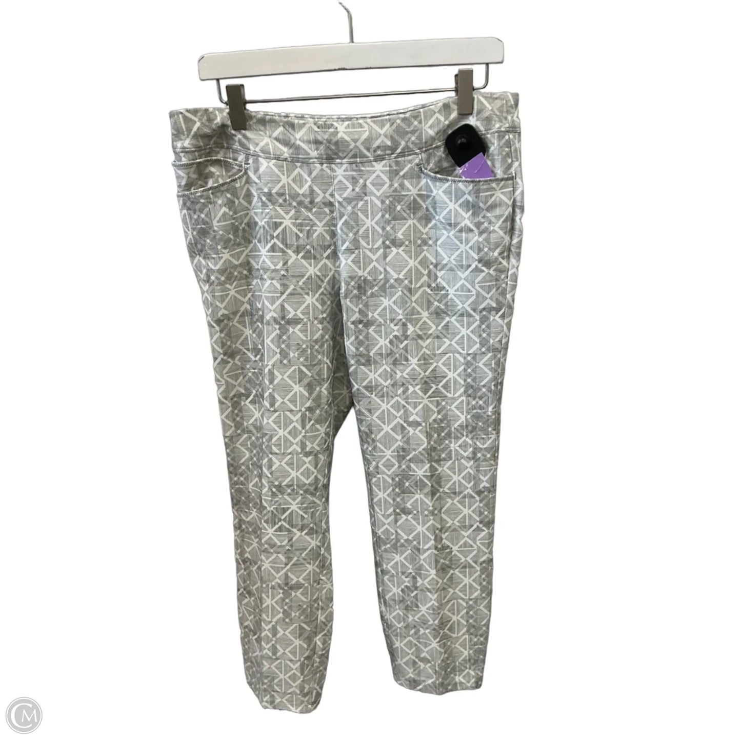 Athletic Pants By Adidas In Grey, Size: M