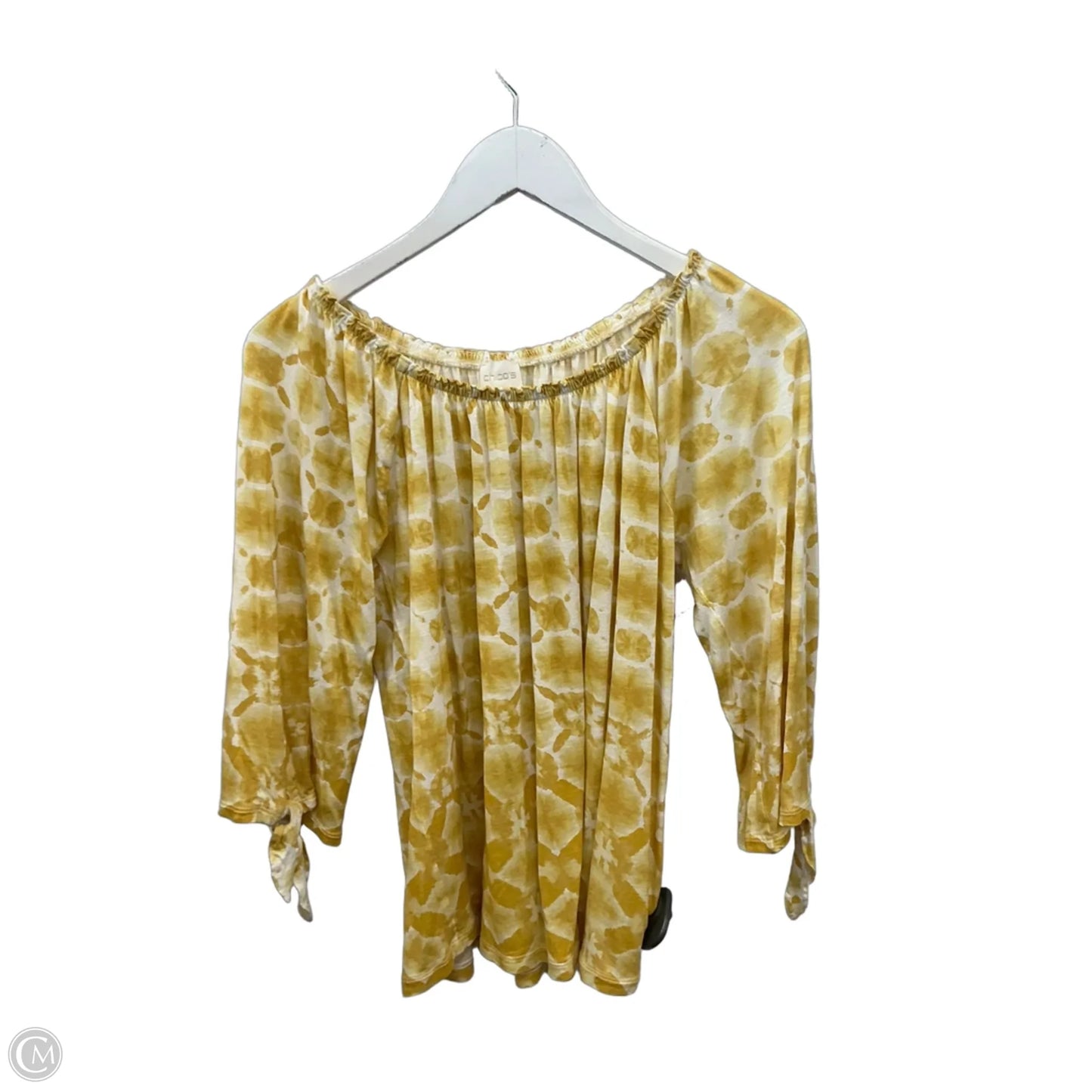 Top Short Sleeve By Chicos In Yellow, Size: M