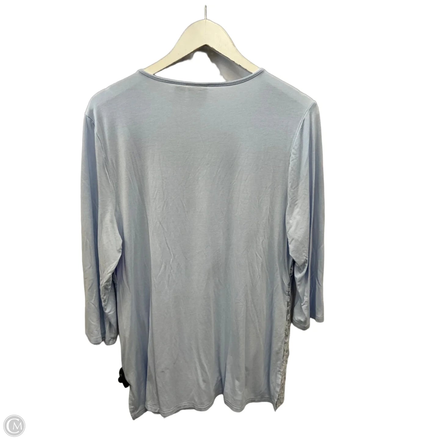 Top 3/4 Sleeve By Chicos In Blue, Size: L