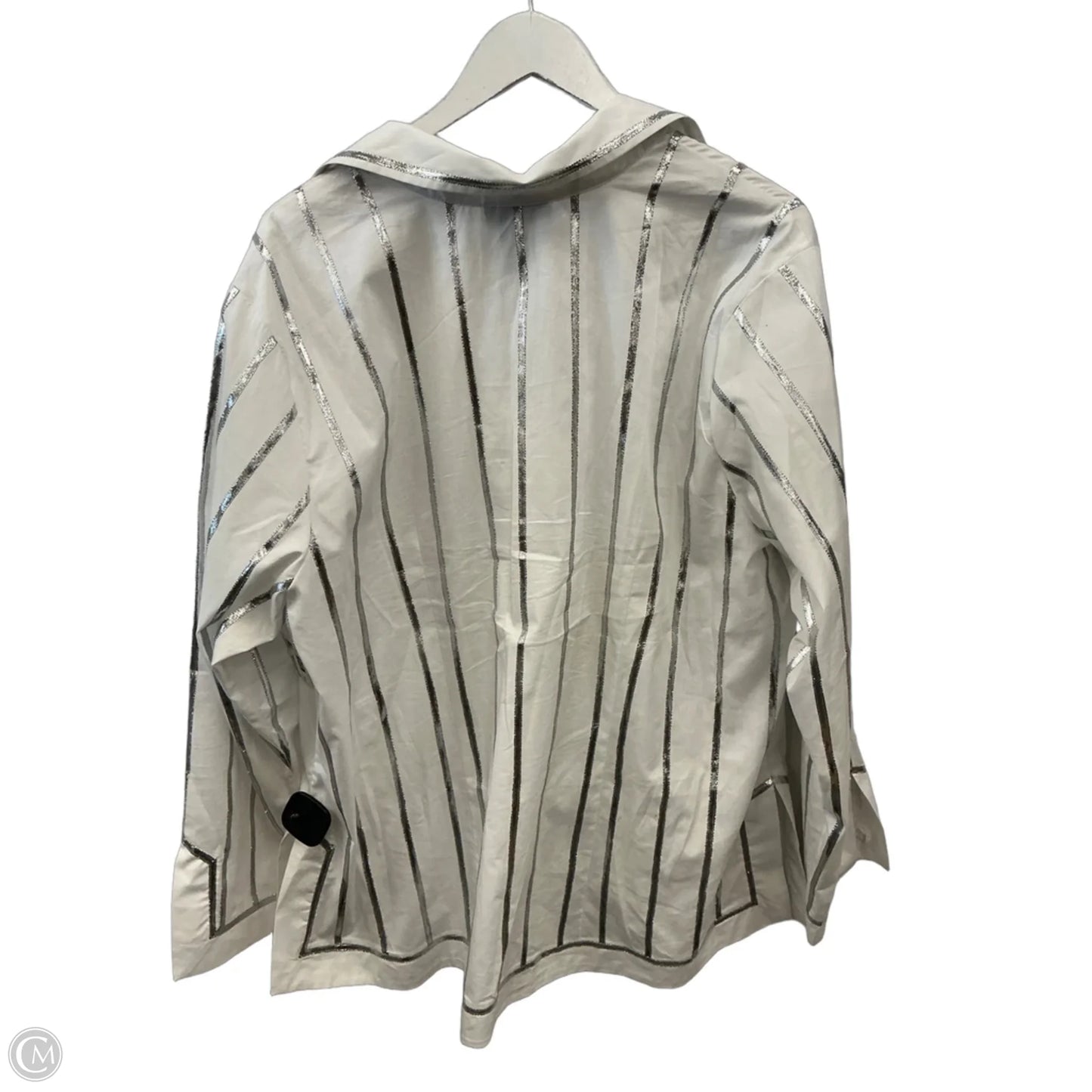 Top Long Sleeve By Lane Bryant In White, Size: 3x