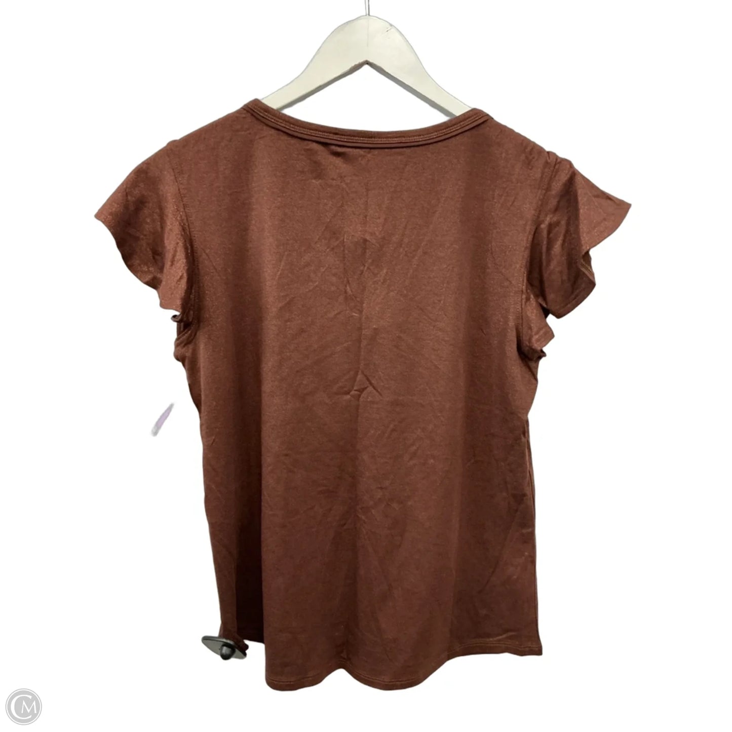 Top Short Sleeve Basic By White House Black Market In Bronze, Size: S