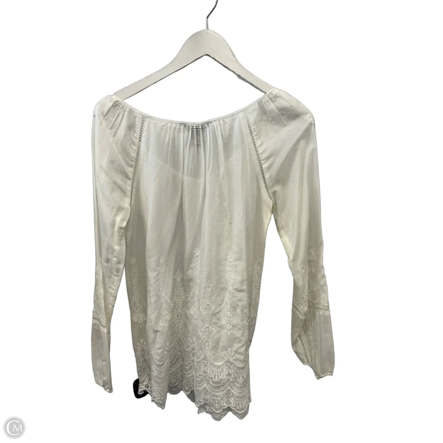 Top Long Sleeve By White House Black Market In White, Size: Xs