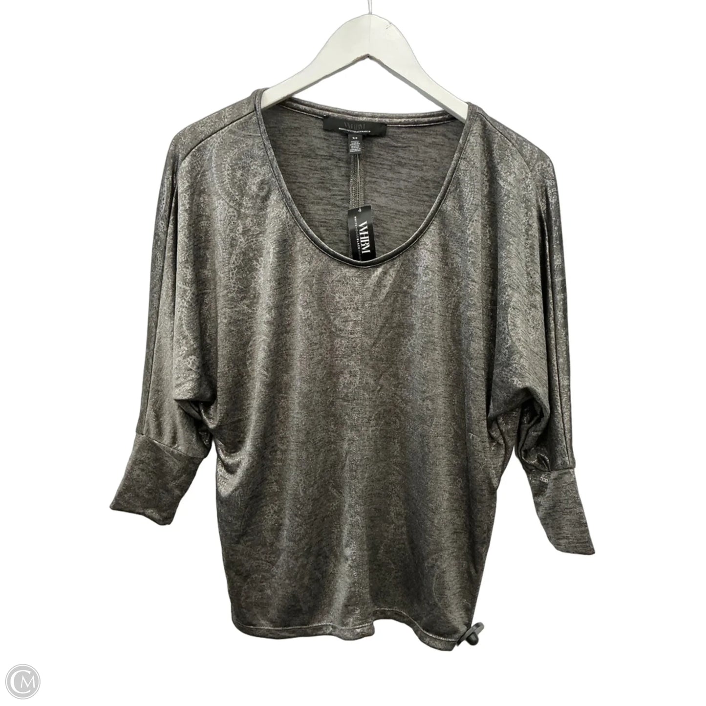 Top 3/4 Sleeve By White House Black Market In Grey, Size: Xs