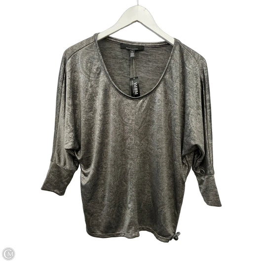 Top 3/4 Sleeve By White House Black Market In Grey, Size: Xs