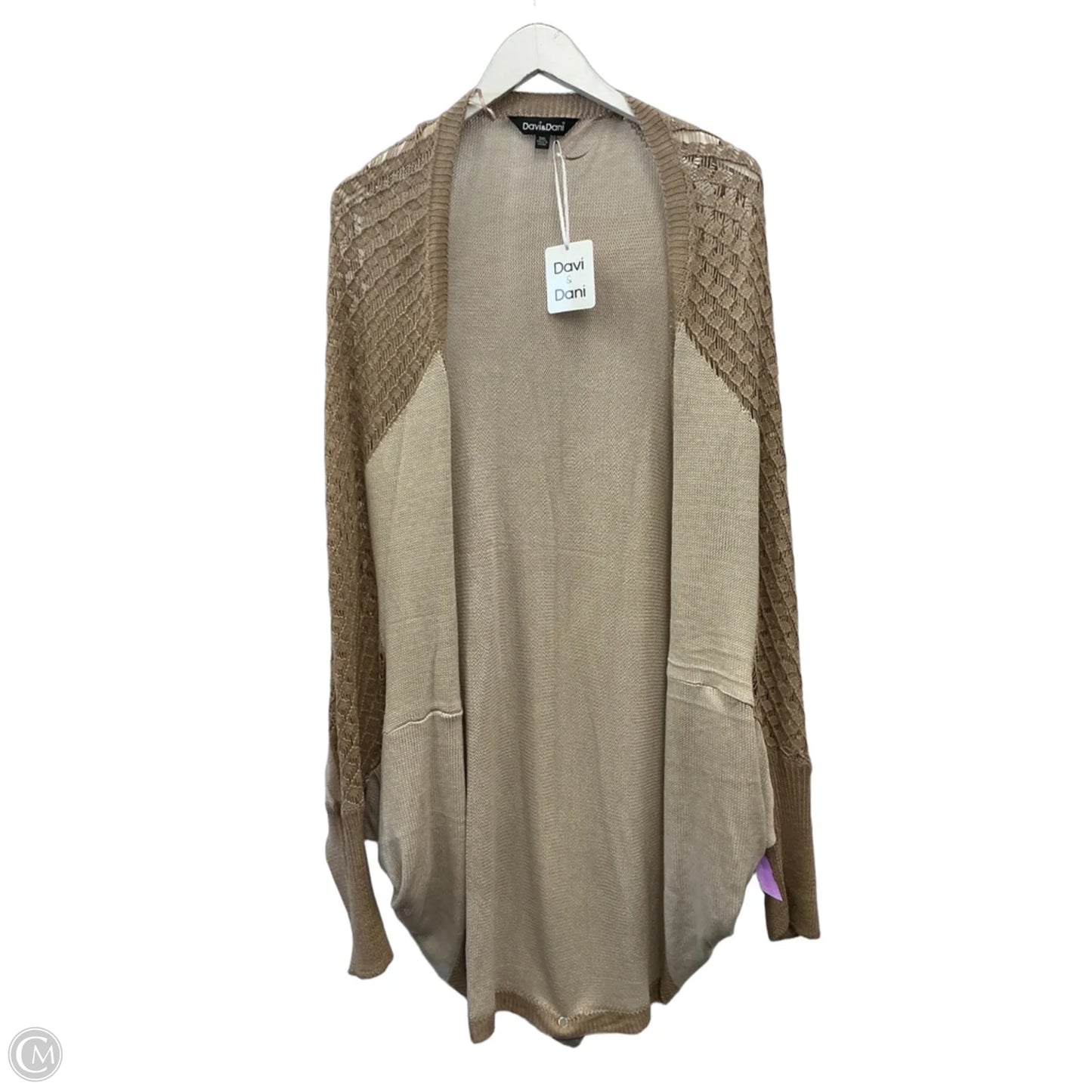Cardigan By Davi & Dani In Beige, Size: 3x