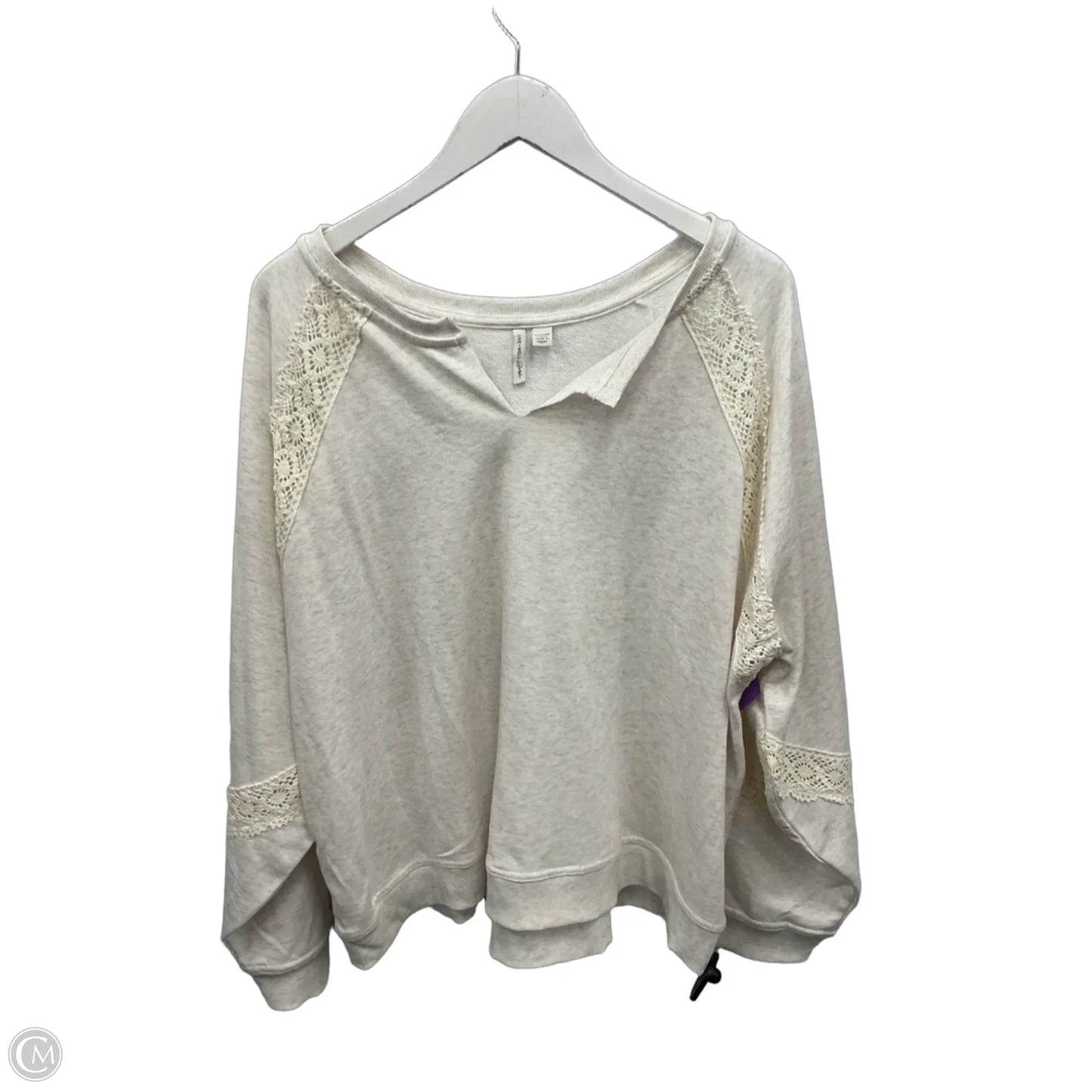 Sweater By Cato In Cream, Size: 22