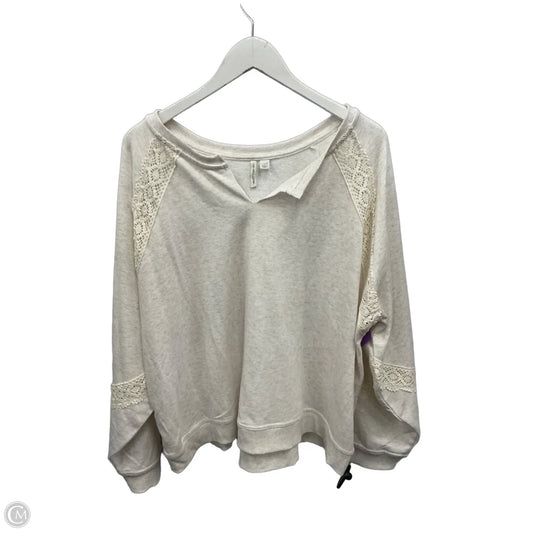 Sweater By Cato In Cream, Size: 22