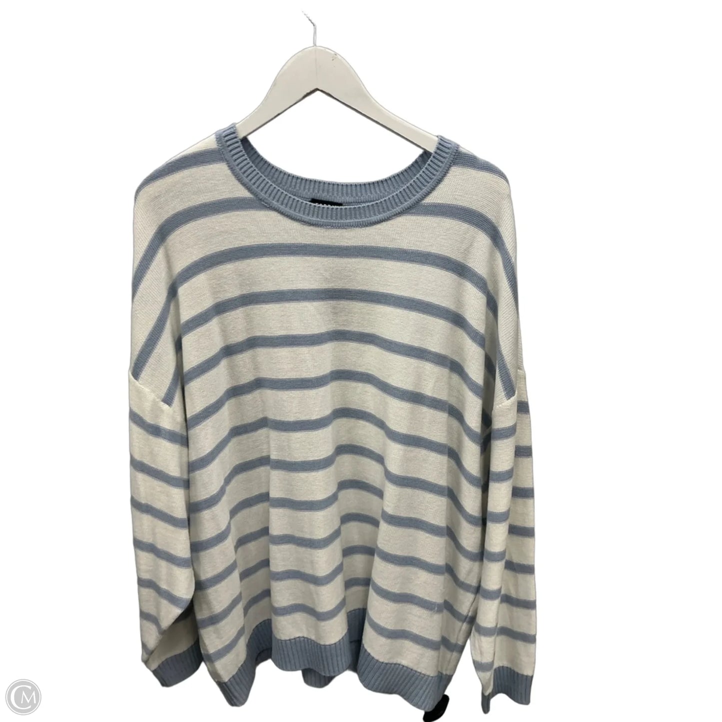 Sweater By Torrid In Blue & Cream, Size: 3x