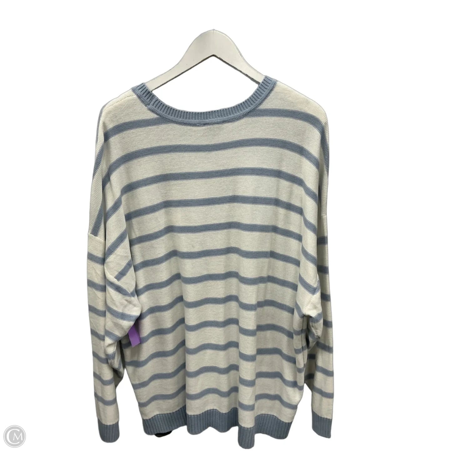 Sweater By Torrid In Blue & Cream, Size: 3x