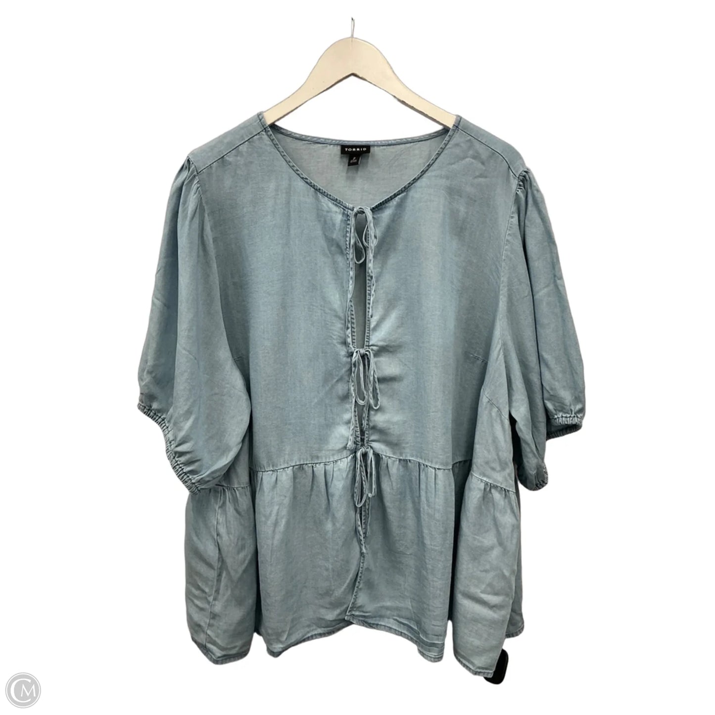 Top Short Sleeve By Torrid In Blue, Size: 2x