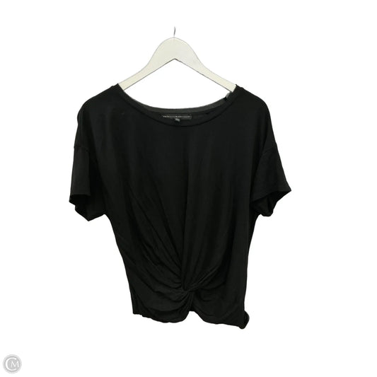 Top Short Sleeve By White House Black Market In Black, Size: L