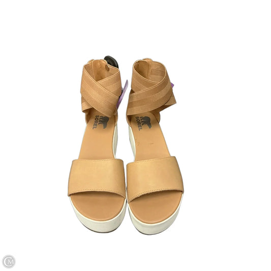 Sandals Heels Platform By Sorel In Tan, Size: 8