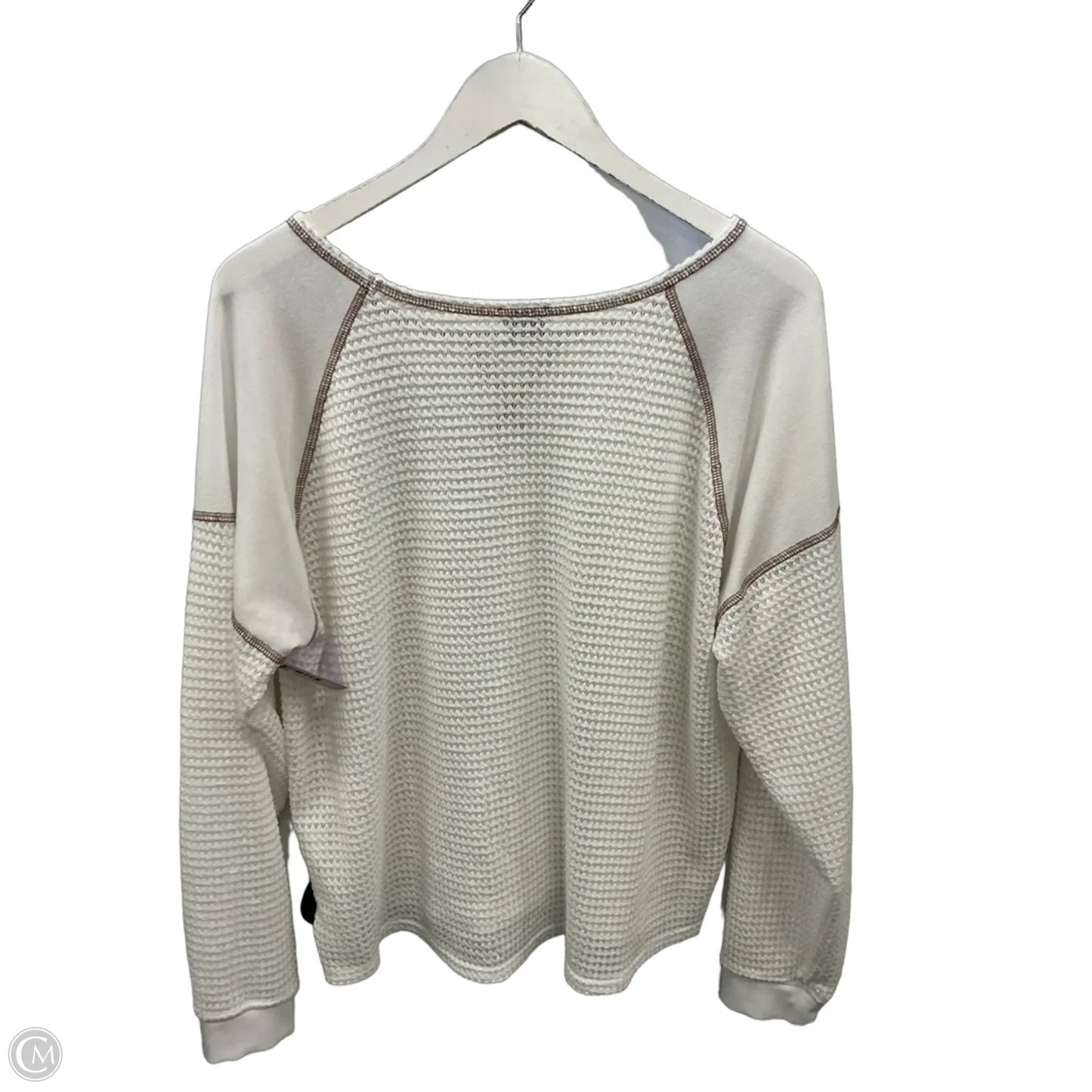 Top Long Sleeve By Bke In White, Size: L