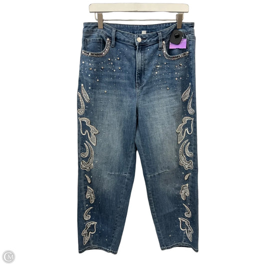 Jeans Straight By Chicos In Blue Denim, Size: 10