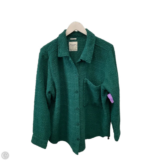 Jacket Shirt By Abercrombie And Fitch In Green, Size: Xl