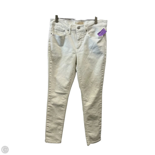 Jeans Skinny By Levis In White, Size: 12