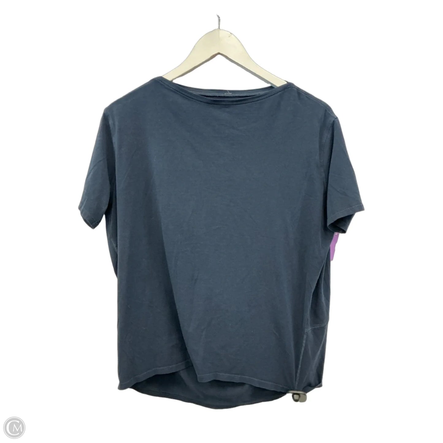 Athletic Top Short Sleeve By Lululemon In Navy, Size: S