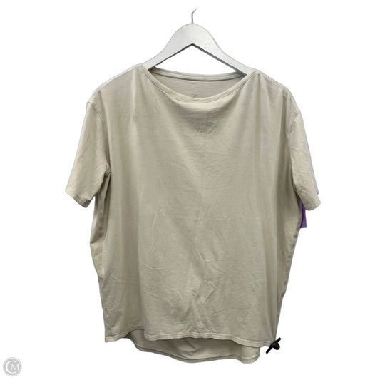 Athletic Top Short Sleeve By Lululemon In Ivory, Size: S