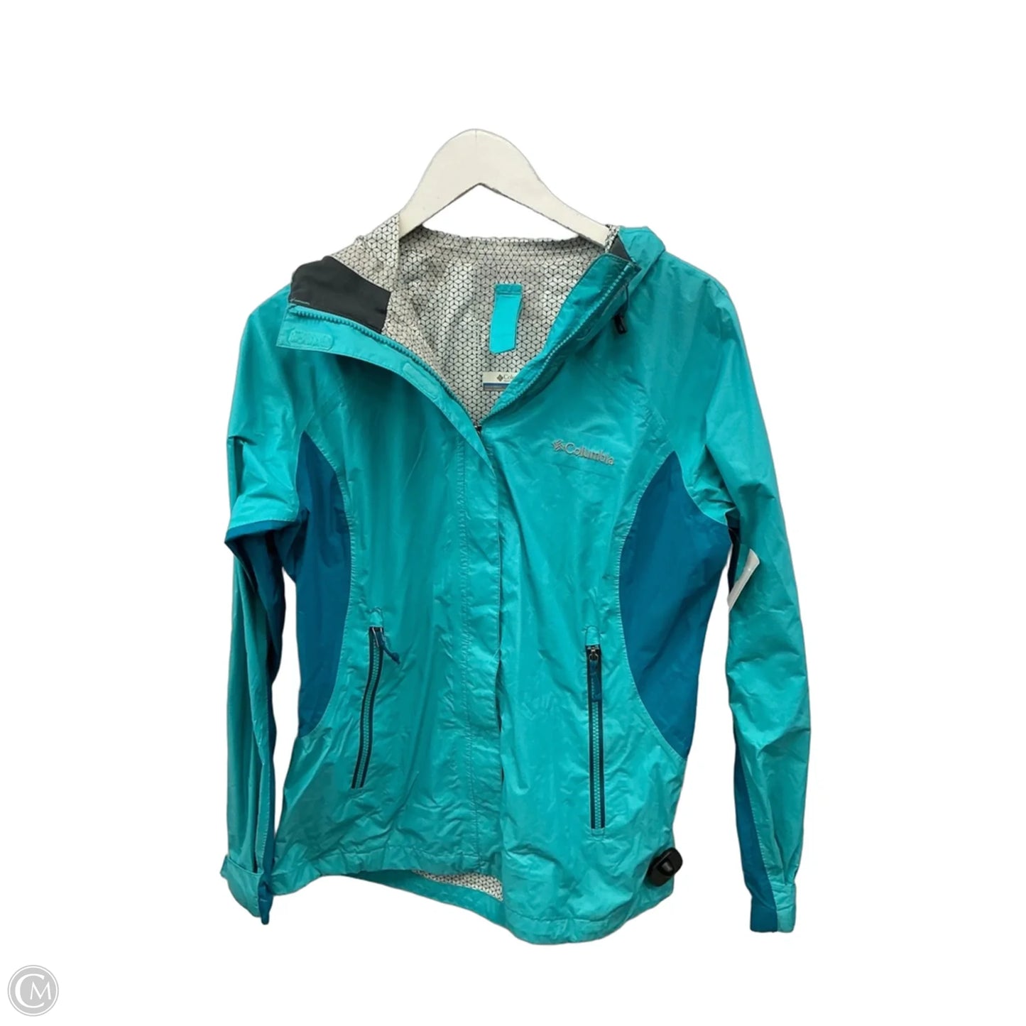 Jacket Windbreaker By Columbia In Green, Size: M