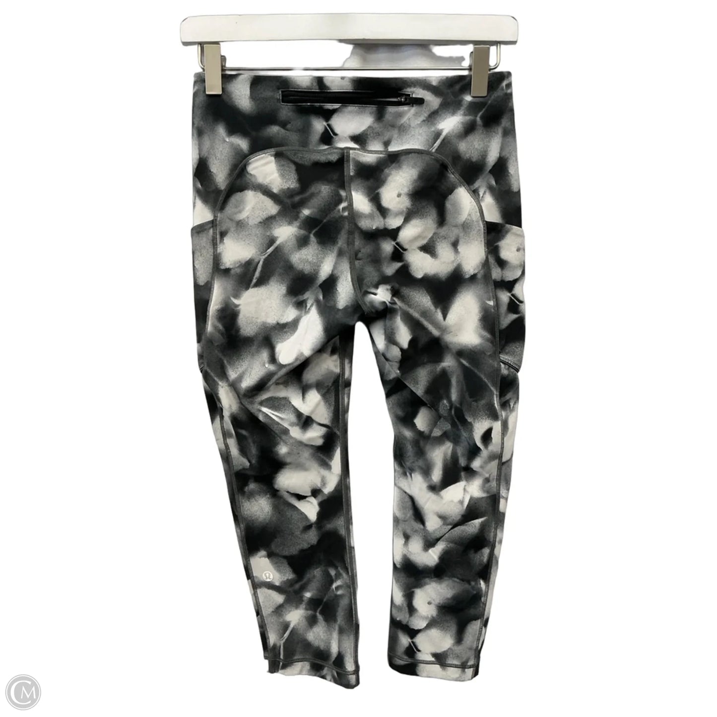 Athletic Leggings Capris By Lululemon In Black & White, Size: S