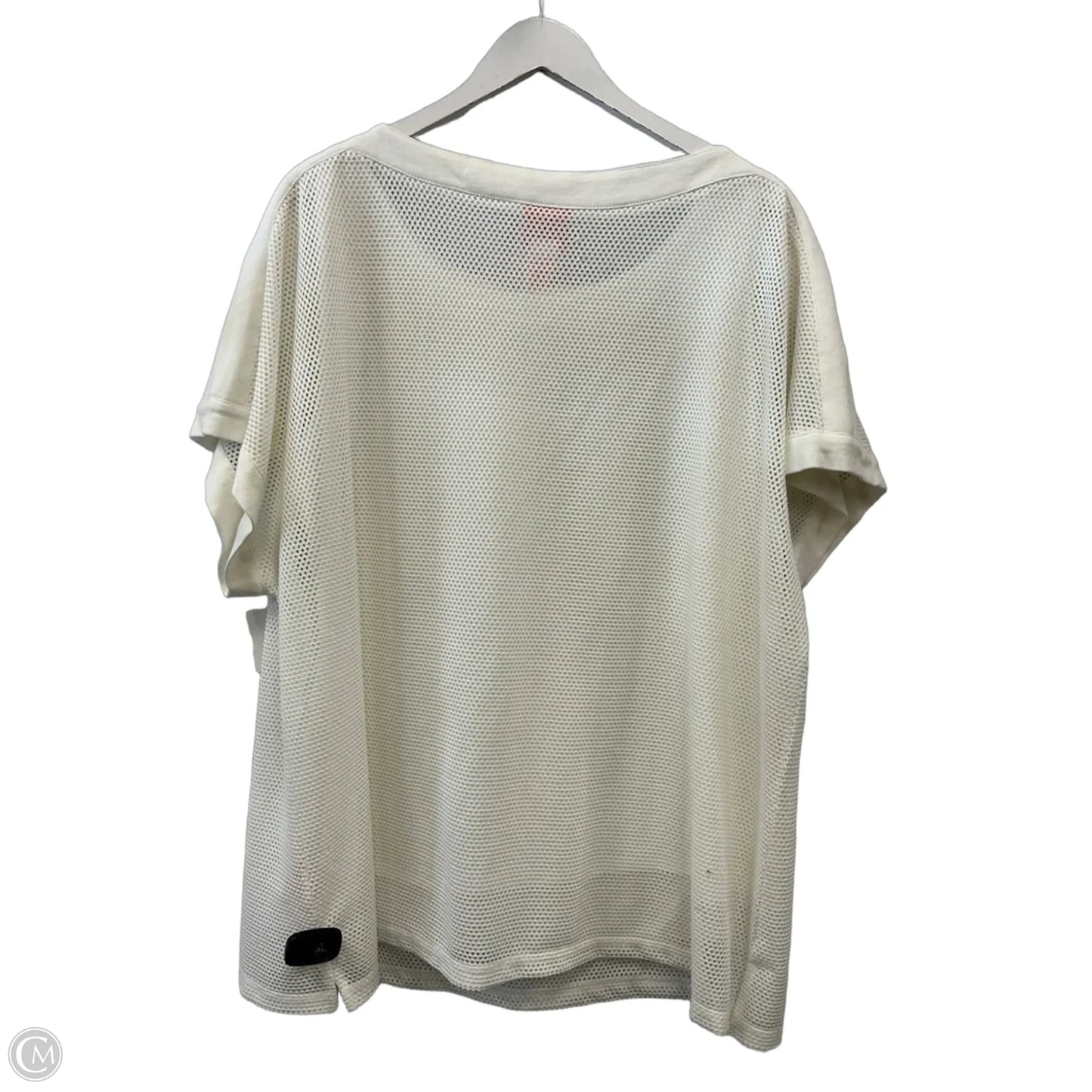 Top 2pc Short Sleeve By Hearts Of Palm In White, Size: 2x