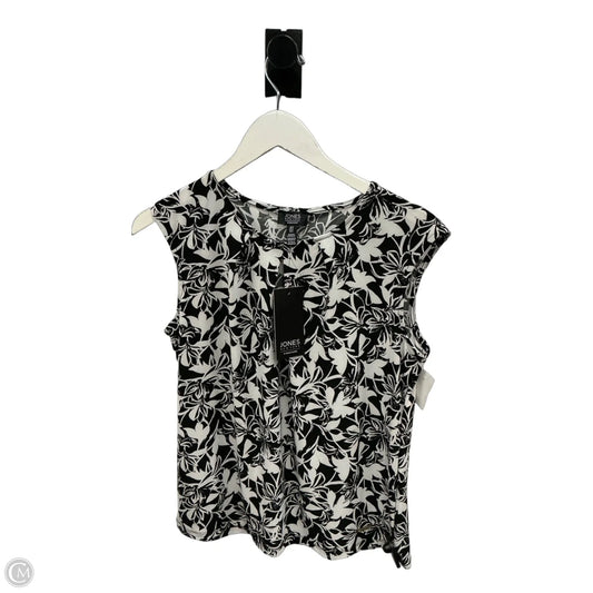 Top Sleeveless By Jones New York In Black & White, Size: S
