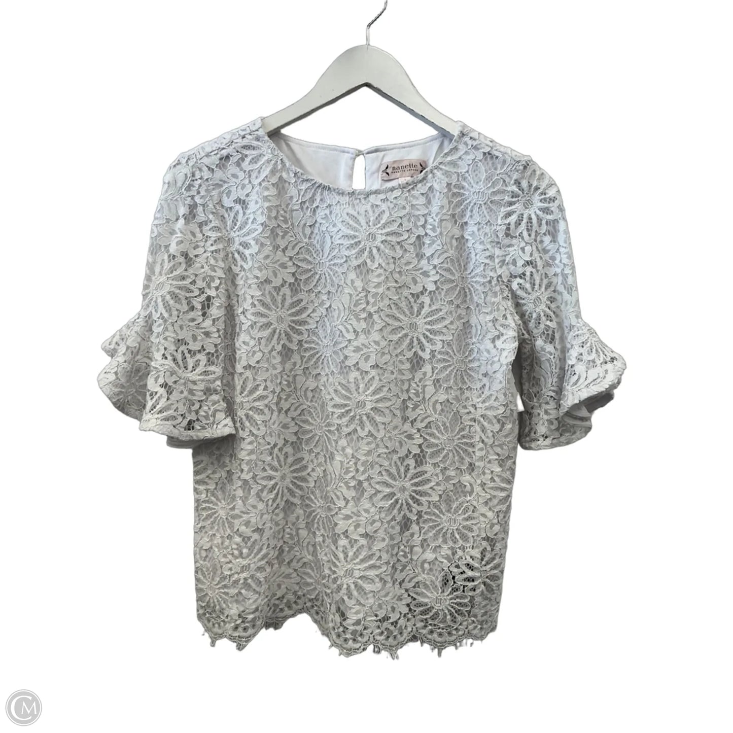 Top Short Sleeve By Nanette By Nanette Lepore In White, Size: S
