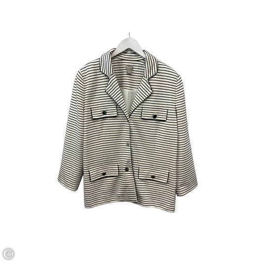 Blazer By Chicos In Black & White, Size: Xl