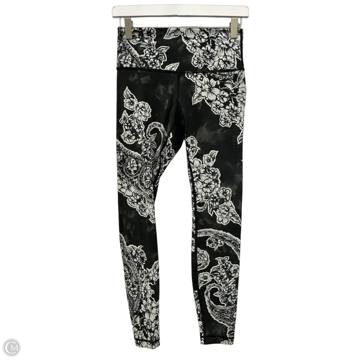 Athletic Leggings By Lululemon In Black & Grey, Size: S
