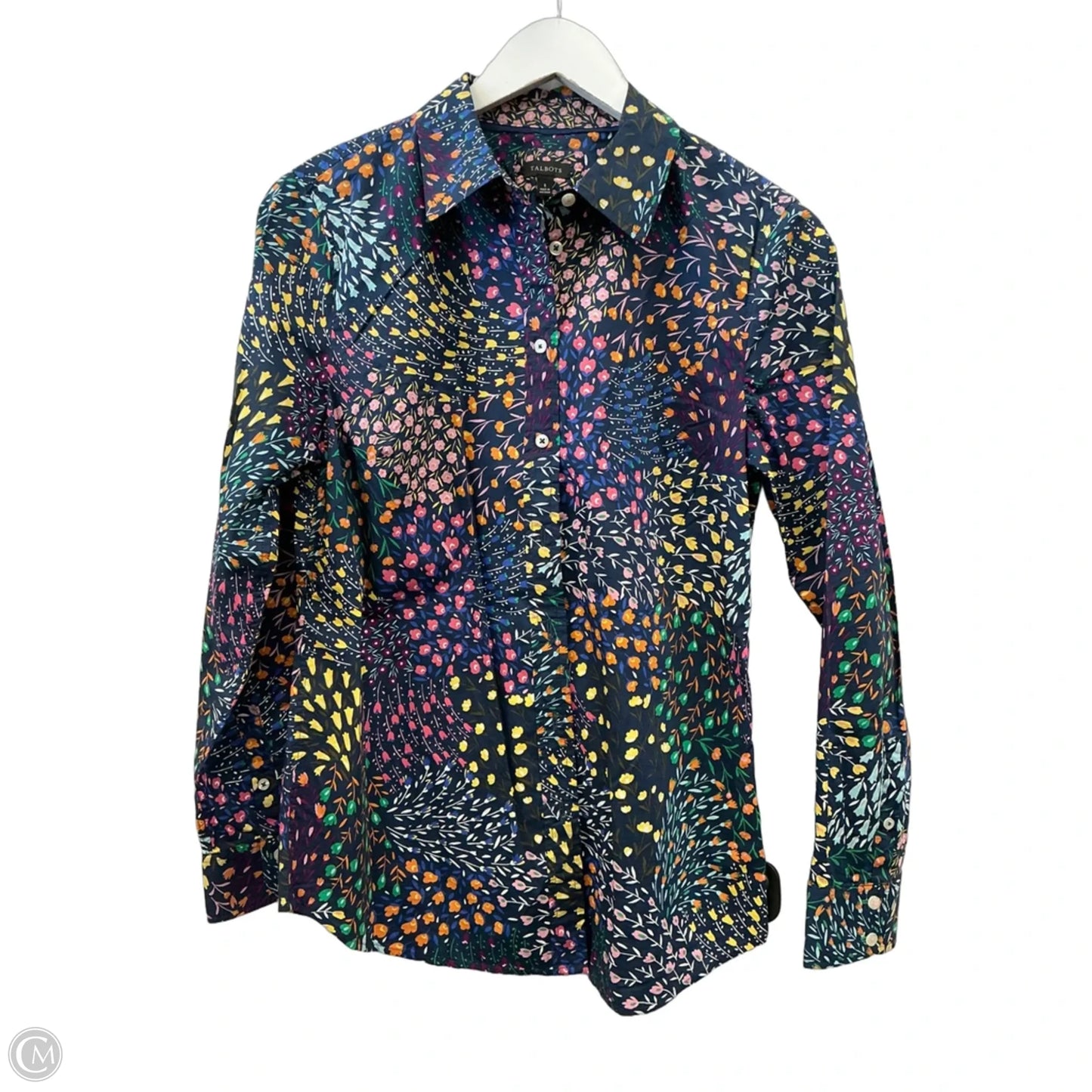 Top Long Sleeve By Talbots In Floral Print, Size: S