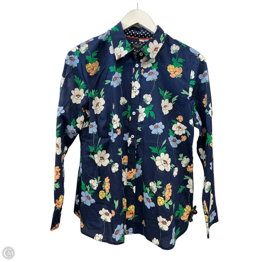 Top Long Sleeve By Talbots In Blue, Size: M