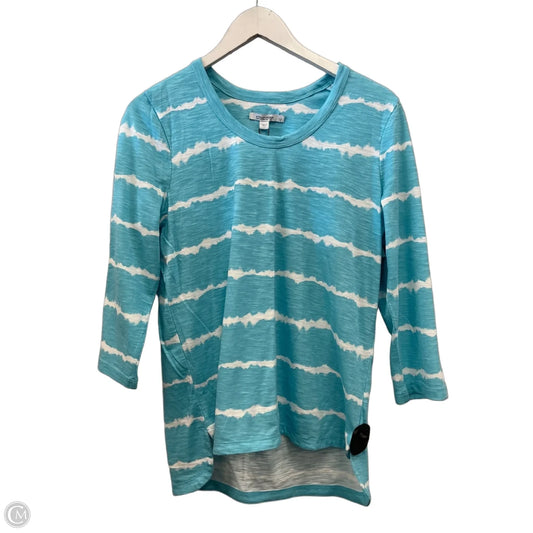 Top 3/4 Sleeve By Chicos In Blue, Size: M