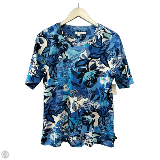 Top Short Sleeve By Chicos In Blue, Size: M