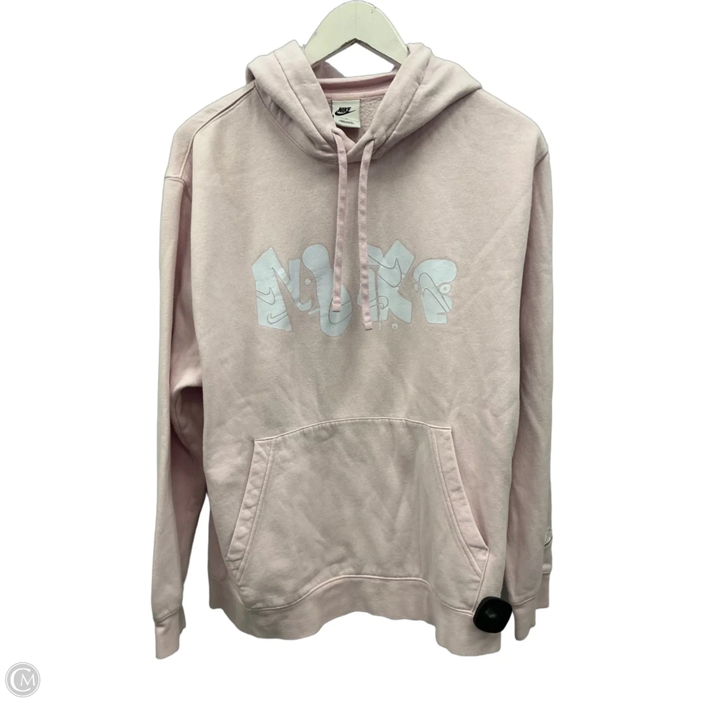 Athletic Sweatshirt Hoodie By Nike Apparel In Pink, Size: L