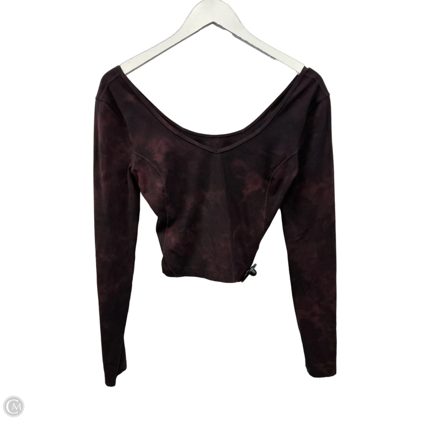 Athletic Top Long Sleeve Crewneck By Lululemon In Purple, Size: S