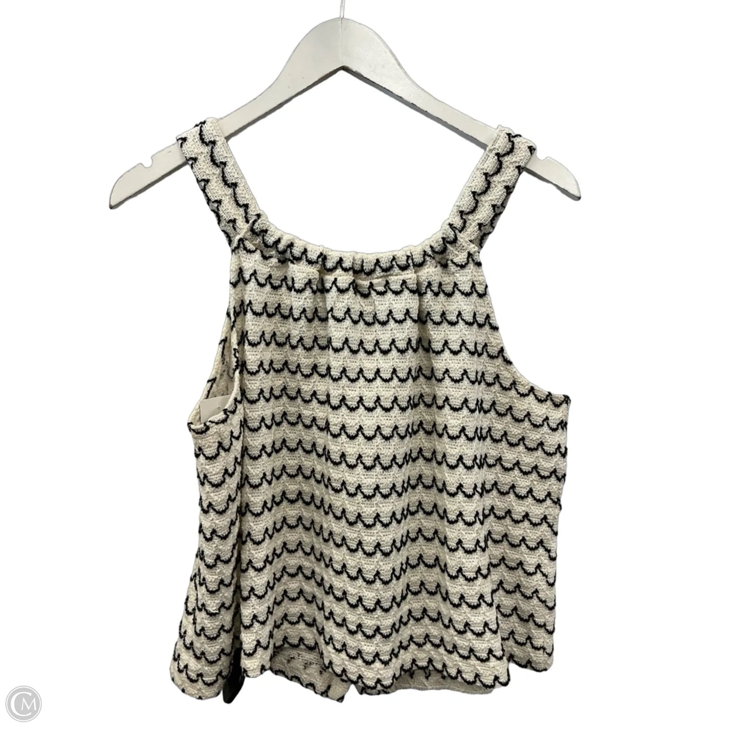 Top Sleeveless By Madewell In Black & White, Size: L