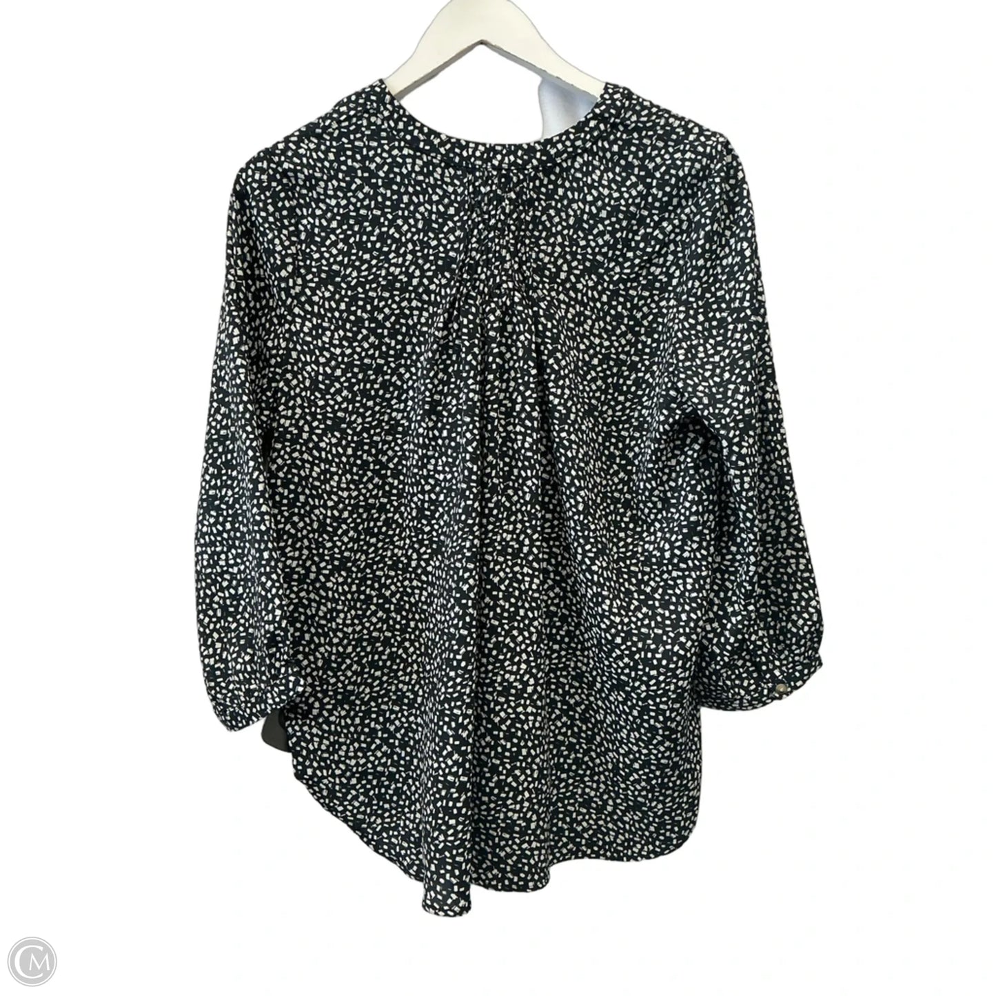 Top 3/4 Sleeve By Jachs Girlfirend In Black & White, Size: S