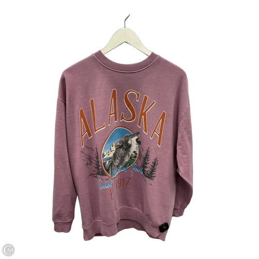 Sweatshirt Crewneck By Forever 21 In Purple, Size: S