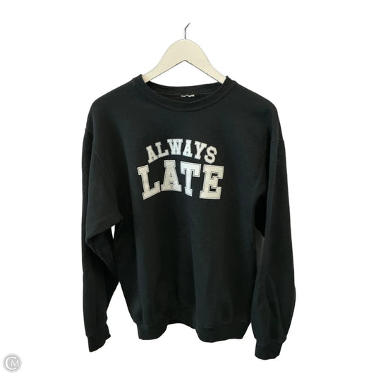 Sweatshirt Crewneck By Cme In Black, Size: M