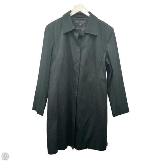 Coat Trench Coat By Gallery In Black, Size: L