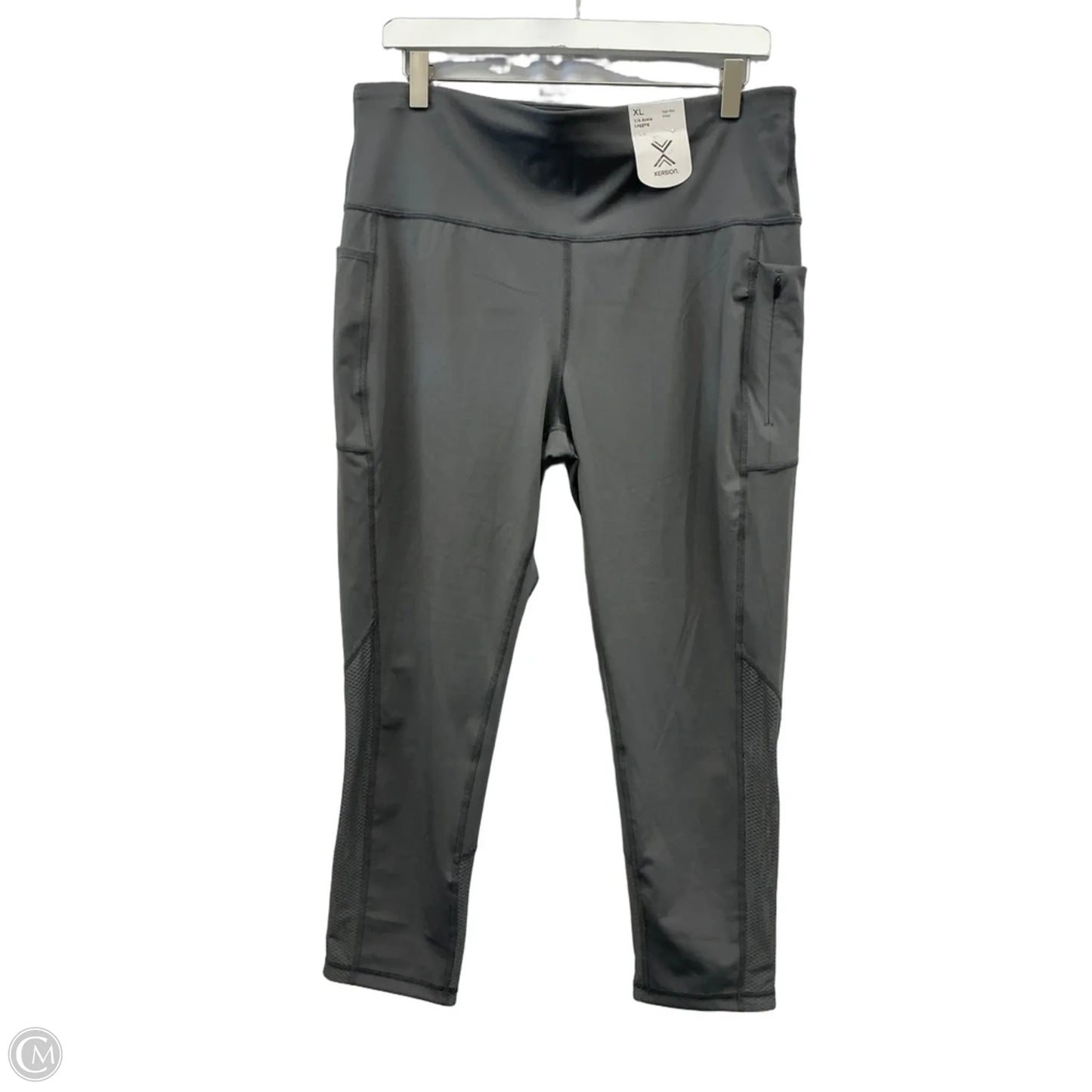 Athletic Leggings By Xersion In Grey, Size: Xl