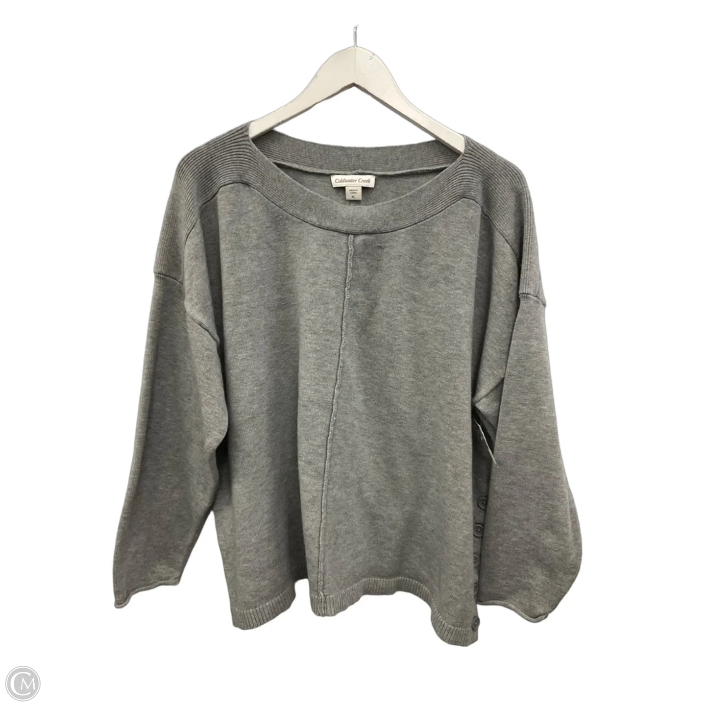 Sweater By Coldwater Creek In Grey, Size: Xl